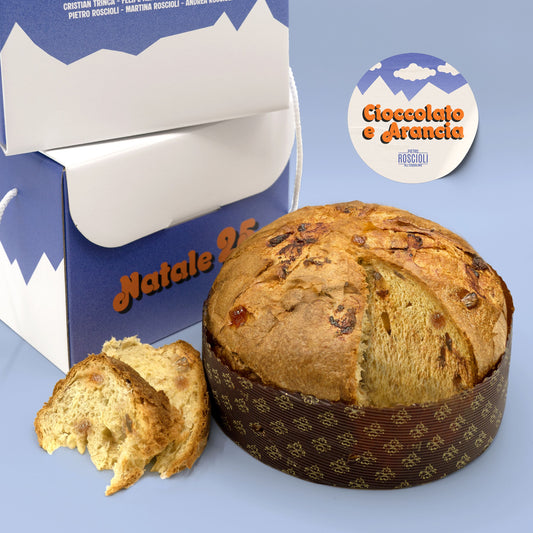 Cinepanettone al cioccolato belga e scorzette d’arancia candita - 1 kg